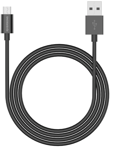 Riversong Cable USB to Micro USB 3A Lotus 08 1.2m Black image